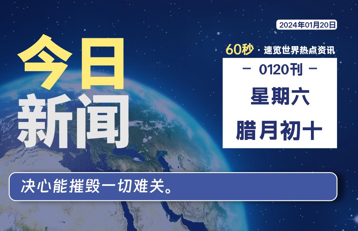 01月20日，星期六，每天60秒读懂全世界！-杂货铺